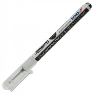 Marker varf ascutit locuri greu accesibile, vopsea permanenta, rezistent la apa, varf 0.7mm, Dedra