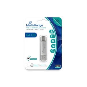 MediaRange USB 3.1 combo flash drive, w/USB Type-C , 64GB "MR937"