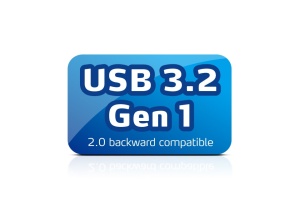 MEMORIE USB 3.2 ADATA AUV128 128GB, retractabila, carcasa plastic, negru / albastru, "AUV128-128G-RBE" - Img 2