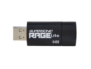 MEMORIE USB 3.2 PATRIOT Supersonic Rage Lite, 64 GB, protectie slide, negru, "PEF64GRLB32U" - Img 3