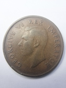 Moneda Africa De Sud - George V - 1 Penny 1941 - Img 2