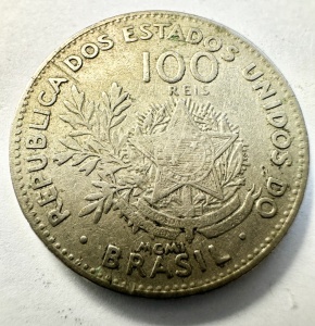 Moneda Brazilia - 100 Reis 1901