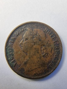 Moneda - Farthing 1884- VICTORIA - Marea Britanie - Img 2