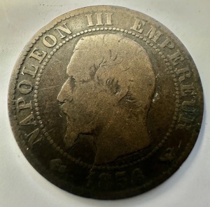 NAPOLEON III - FRANTA - 5 CENTIME 1856 - Img 3