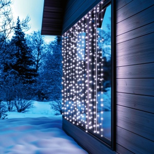 Perdea luminoasă LED DOT, 2x2 m, alb rece