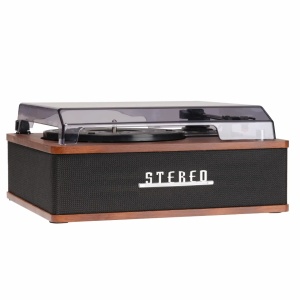 Pick-up vinil tip retro cu boxe incorporate, amplificare incorporata, bluetooth, Denver VPB-262 - Img 3