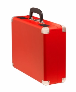 Pick-up vinil tip valiza cu boxe incorporate, amplificare incorporata, port USB transfer media, ROSU, DENVER - Img 2