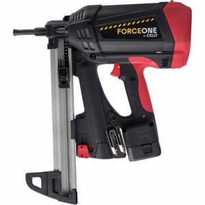 Pistol de batut cuie in beton, grinda otel, electric-gaz comprimat, magazie 40 cuie, 2 acumulatori, capsula gaz, lucrari rapide fara pregaurire, Force One Celo - Img 3