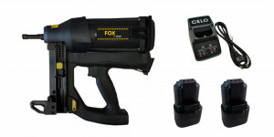 Pistol Profesional pentru batut cuie in beton, electric-gaz comprimat, magazie 20 cuie, 2 acumulatori, capsula gaz, lucrari rapide fara pregaurire, Fox - Img 4