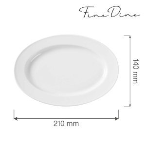 Platou oval Bianco, 210x140 mm Fine Dine - Img 2