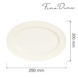 Platou oval, Fine Dine, Crema 290x200 mm - Img 2