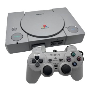 PlayStation 1, PS1, SCPH-7002 modell, + 1 vezérlő, tápkábel, AV-kábel, használt