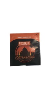Plic ceai premium, piramida, aroma GHIMBIR SI LAMAIE, 2g, ambalat individual, cafenea, hotel, restaurant, Evolet