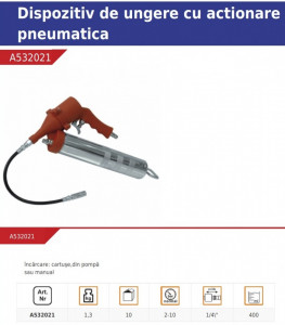 Pneumatikus csiszolópisztoly 400cc , 280mm , Pansam - Img 2