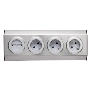 Prelungitor pt bucatarii, 3 prize, 2xUSB, fara cablu - Img 1