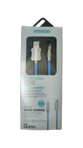 PREMIUM kábel, Micro USB, 1m, 9.1A, FAST Charging,ALBASTRU, Treqa