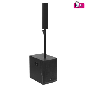 Professzionális aktív hangrendszer, 10" basszus, 4 x 3" neodímium magas hangszóró, bluetooth, kártya, usb, 800W/400W, SAL PAS10W43S - Img 1