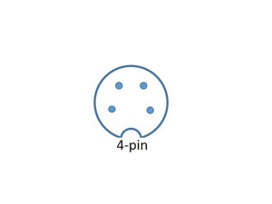 Professzionális dugó, DIN 4-pin, anya, cink/réz, Lumberg - Img 2