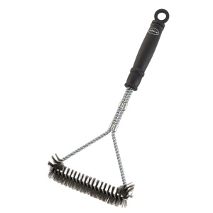 Professzionális grilltisztító kefe, 35 cm, fonott drót, acél szár, RÖSLE - Img 5