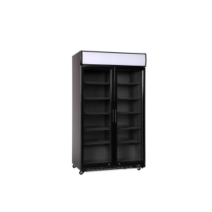 Răcitor de bar cu două uși, Arktic, Capac cu iluminare LED, 827L, Negru, 230V/480W, 1130x720x(H)2023mm
