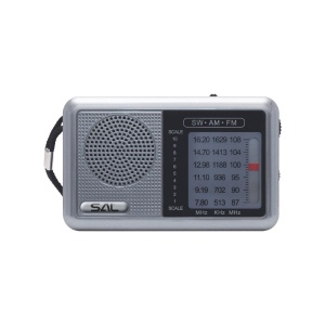 Radio portabil, 3 benzi, reincarcabil, gri - Img 2