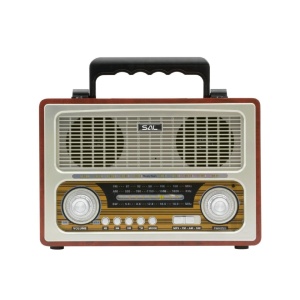 Rádió retró típusú, FM/AM/SW, bluetooth, usb, kártya, SAL RRT3