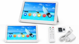 Rama foto digitala de buget, versiune HD, display 10", stocare CARD SD, player muzica/video, ideal magazin pentru afisare mesaje, autorizatii, card 32Gb inclus, RAMA ALBA, TENSWALL - Img 5