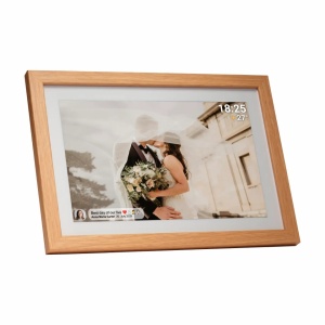 Ramă Foto Digitală Wi-Fi Denver PFF-1040LW, Ecran Tactil 10.1" HD IPS, Design din Lemn de Stejar, Software Frameo, 16 GB Stocare, USB-C, Light Wood - Img 14