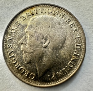 REGATUL UNIT - GEORGE V - 3 PENCE 1917 - ARGINT 0.925