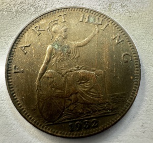 REGATUL UNIT - GEORGE V - FARTHING 1932 - Img 2