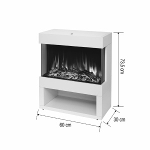 Șemineu electric decorativ de tip liber, 1800 W - Img 2