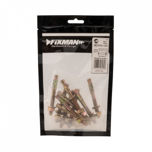 Set 10 holsuruburi fixare beton , otel tratat zincat, piulita M8, 8 x 35 x 75mm, Fixman - Img 2