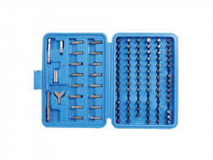 Set 100 biti , torx, cruce, drept, atipici, fluture, cutie transport plastic, Silverline - Img 3