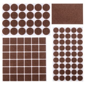 Set 106 pastile adezive/opritoare, diverse forme-maro