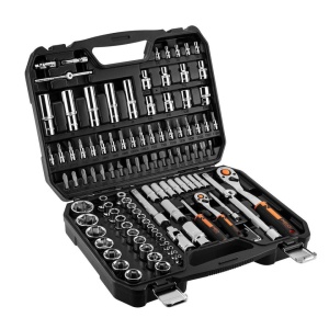 Set 110 piese, chei tubulare premium, 1/4, 1/2, CRV, Neo - Img 1