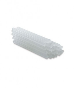 Set 12 baghete silicon transparent 8 x 100 pentru pistolul de lipit - Stickuri adezive pentru topit DEDRA