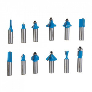 Set 12 freze lemn, oberfreza, prindere 8mm, Silverline - Img 3