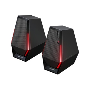 Set 2 boxe active pentru GAMING, PC, bluetooth,monitor audio, LED RGB, 5W, sunet HI-FI, incinte lemn si aluminiu, NEGRU, Edifier G1500-BK - Img 5