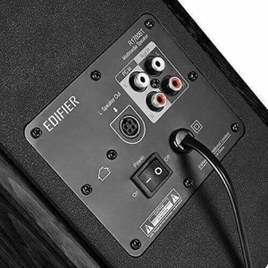 Set 2 boxe active pentru PC, muzica, gaming, camera copii, 66W, telecomanda, sunet HI-FI, incinte lemn NEGRU, bluetooth, Edifier R1700BT - Img 5