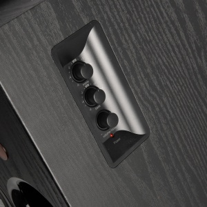 Set 2 boxe active premium pentru PC, muzica, gaming, 150W, 3 cai, telecomanda, sunet HI-FI, incinte lemn NEGRU, bluetooth, Edifier R2850DB-BK - Img 4