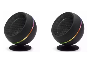 SET 2 x mini boxe portabile bluetooth, 2 x 5W, conectare sunet stereo, led RGB, Pulsar - Img 2
