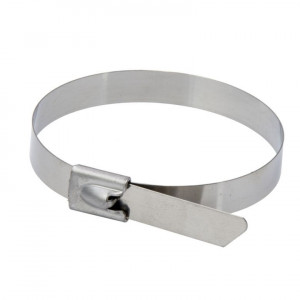 Set 20 coliere metalice auto, 7.9 x 360 mm , otel inoxidabil, Dedra - Img 1