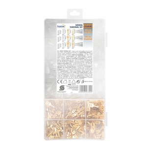 Set 300 bucati papuci papuci conectori alama cu izolatie,2,8 mm 4,8 mm 6,3 mm, Home - Img 12