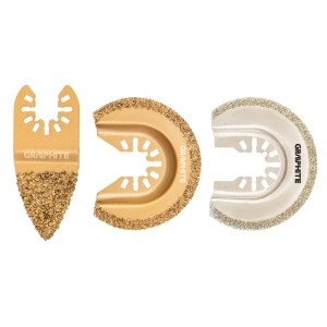 Set accesorii taiere ceramica pentru multifunctional cu vibratii, set de 3 buc.