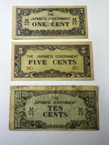 Set Bancnote - Malaya - Ocupatie Japoneza - 1/510 Cents 1942 - Img 3