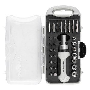 Set de biti si biti de precizie cu suport magnetic, cu clichet 115 mm, 30 piese.