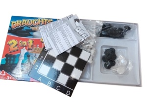 Set joc 2 in 1, SAH si DAME, ideal camping, excursie, casa, HTE - Img 3