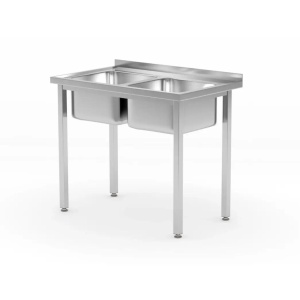 Spalator cu 2 cuve Buget line din otel inoxidabil Hendi , 1000x600x(H)850mm - Img 2