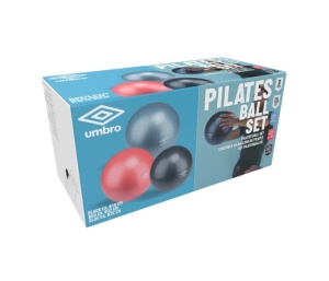 Szett 3 db felfújható labda fitnesz, pilates, edzéshez, 18, 22, 25cm, Umbro