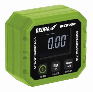 Szögmérő, goniométer, digitális kijelző, 3,7 V-os akkumulátor, USB C töltés, Dedra